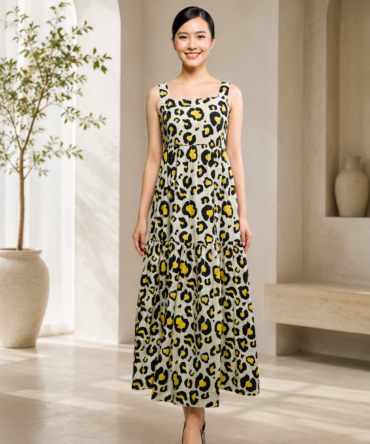 Leopard Print Maxi Dress