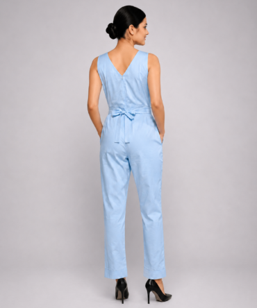 Light Blue Sleeveless Jumpsuit