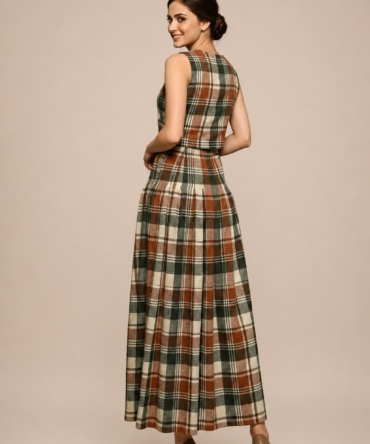 Plaid Maxi Dress