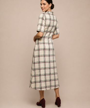 Plaid Midi Dress