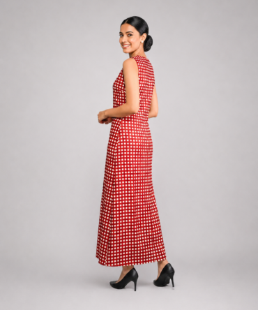 Red Sleeveless Maxi Dress