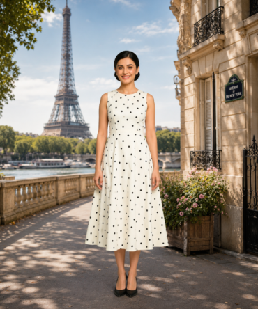 White Polka Dot Maxi Dress